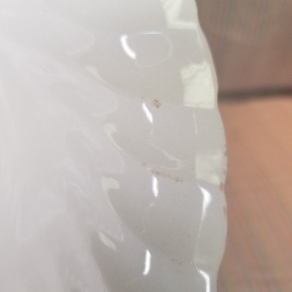 1982 Myott Meakin 8" Vegetable Serving Bowl Off White Swirled Rim Pattern MYM8 - Picture 3 of 9